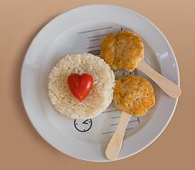 Котлетки из сёмги и трески с рисом