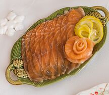 Лосось домашнего посола с лимоном