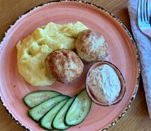 Куриные котлетки с пюре