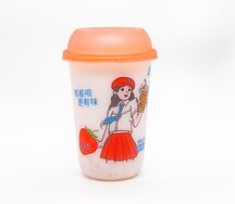 Соевый напиток со вкусом клубники Wu Ai Wu Jia