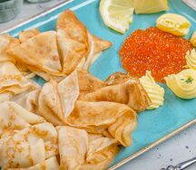 Блины с красной икрой