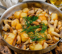 Грибы жареные с картофелем