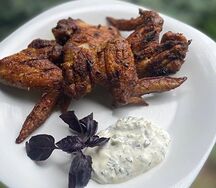 Куриные крылышки на углях