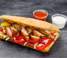 Гриль-чиабатта с куриным шашлыком