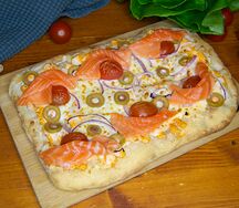 Римская пицца Лосось с оливками Lososius