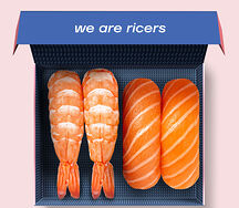 Суши креветка и лосось