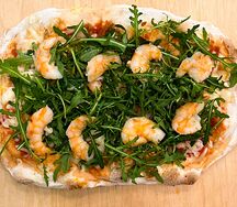 Руккола и креветки Пиццетта