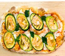 Креветки и цукини Пицца