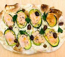 Лосось-Цукини Пицца