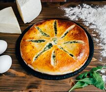 Хачапури с сыром и зеленью