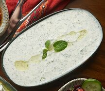 Баклажановый салат с сузьмой и лабне
