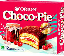 Пироженое Orion Choco Pie Вишня