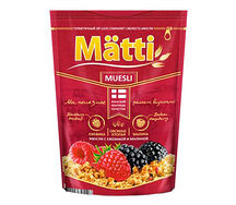 Готовый завтрак Matti мюсли с ежевикой и малиной
