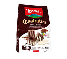 Вафли Loacker Quadratini Cocoa & Milk