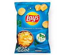 Чипсы Lays сметана и зелень