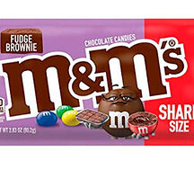 Шоколадное драже M&Ms Fudge Brownie Share Size