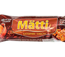 Батончик Мюсли Matti фундук и тёмный шоколад