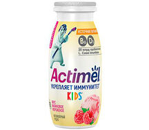 Йогурт Питьевой Actimel Kids с малиновым пломбиром