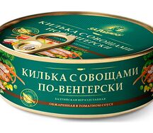 Рыбные Консервы За Родину Килька с Овощами По-Гавайский 240г