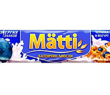 Батончик Мюсли Matti черника и йогурт
