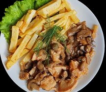 Курица с грибами