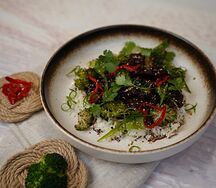 Говядина по-монгольски с рисом