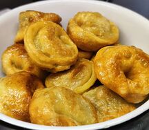 Пельмени жареные на сливочном масле