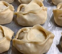 Манты с мясом и картофелем 