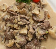 Мясо с грибами