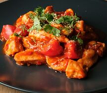 Курица под соусом BBQ