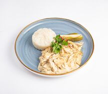 Бефстроганов с рисом