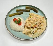 Курица карри с рисом