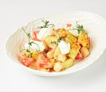 Хрустящий баклажан с цыпленком