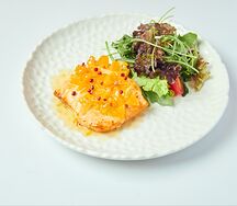 Филе Сёмги с мандаринами и лимонным джемом