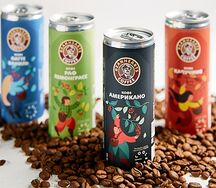Холодный брендированный кофе в алюминиевой банке