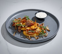 Хашбраун с беконом и грибами