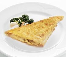 Конвертик с курой и грибами