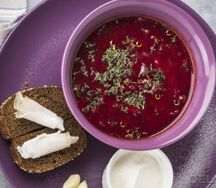 Борщ с салом