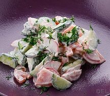 Овощной салат со сметаной