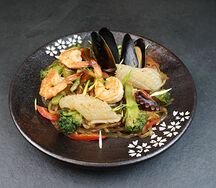 Лапша с морепродуктами