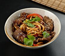 Удон с говяжьей вырезкой