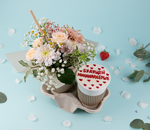 Подарочный набор букет Капучино и десерт