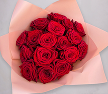 Букет из 17 роз Алые мотивы