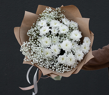 Букет цветов Крафтовое облако