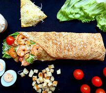 Ролл Цезарь с креветками