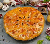 Осетинский пирог с картофелем и грибами