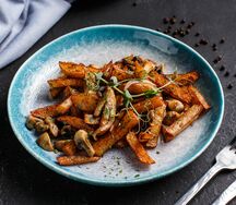 Картофель жареный с грибами