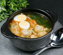 Супчик куриный с фрикадельками