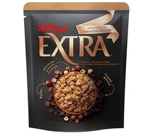 Kellogg’s extra granola մուգ շոկոլադով և պնդուկով