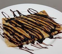 Блин с бананом и шоколадом